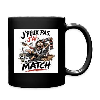 J'peux pas j'ai match - Mug uni - noir - Droite