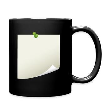 Post-it Zettel - Tasse einfarbig - Schwarz - Rechts