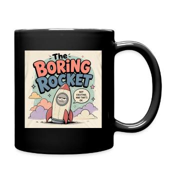 The Boring Rocket - Full Colour Mug - black - Right