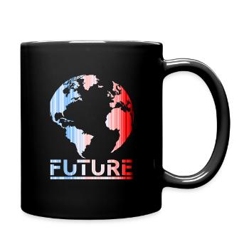 Future Globe Striped Horizon - Full Colour Mug - black - Right