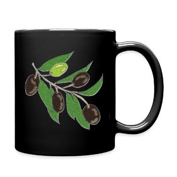 Olive Branch Green Dark Olives - Full Colour Mug - black - Right