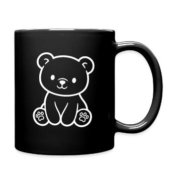 Cute teddy bear for babies and children - Full Colour Mug - black - Right
