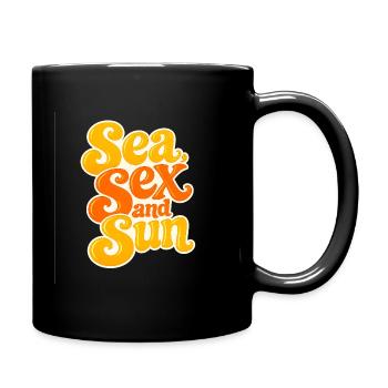 Sea, Sex and Sun - Full Colour Mug - black - Right