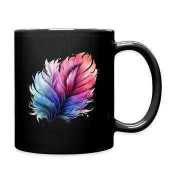 Prismatic Feather Gradient - Full Colour Mug - black - Right