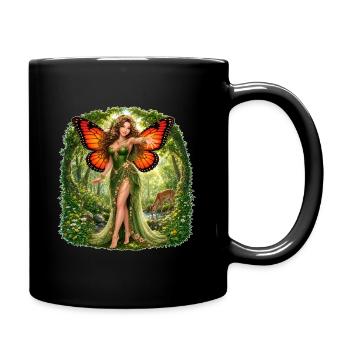Green Fairy - Guardian of the Forest - Full Colour Mug - black - Right