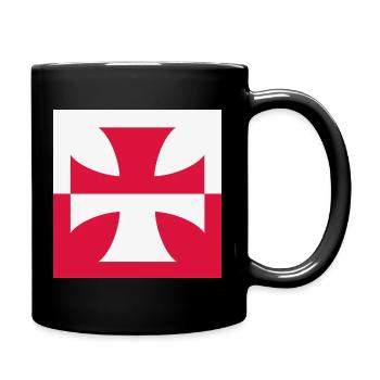 Emblème des hussards polonais – symbole blanc et rouge - Mug uni - noir - Droite