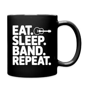 Mange. Dors. Band. Répétez. - Mug uni - noir - Droite