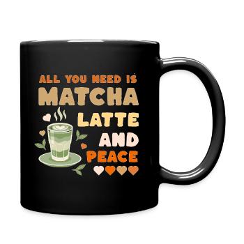 Matcha Latte Design - Mug uni - noir - Droite