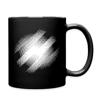 Bauhaus Burst Abstract - Full Colour Mug - black - Right