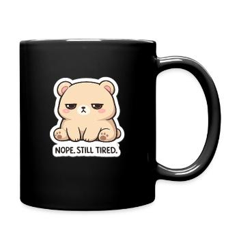 KuschelBär : Non. Toujours fatigué. - Mug uni - noir - Droite