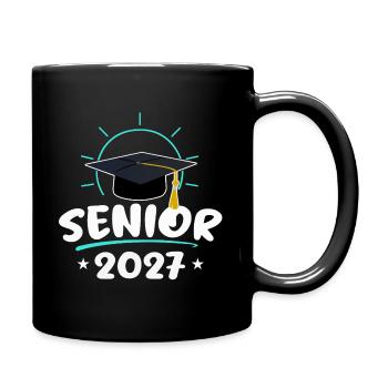 Abschlussjahrgang 2027 | Trikot des Jahrgangs 2027 - Tasse einfarbig - Schwarz - Rechts