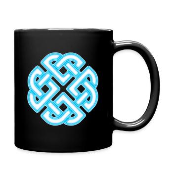 Nœud Celtique Néon Infini - Mug uni - noir - Droite