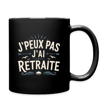 Ich kann nicht. Ich bin in Rente. - Tasse einfarbig - Schwarz - Rechts