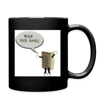 Lave-toi les mains - Mug uni - noir - Droite