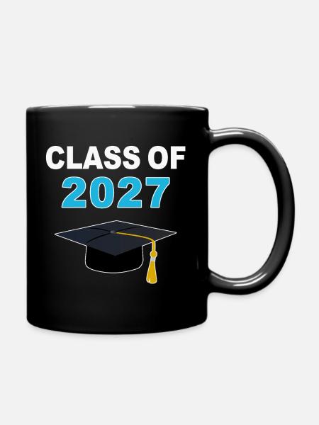 Abschlussdesign des Abschlussjahrgangs 2027 - Tasse einfarbig - Schwarz