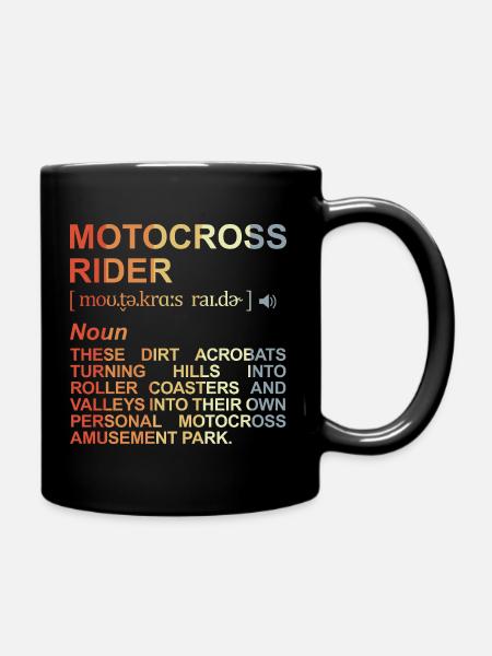 Motocross Fahrer Bedeutung - Tasse einfarbig - Schwarz