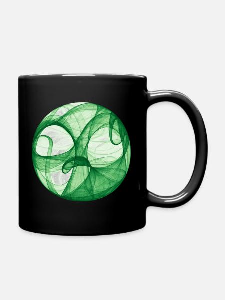 Lebensbaum Grün - Tasse einfarbig - Schwarz