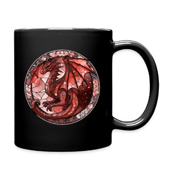 Rubin Dragon - Tasse einfarbig - Schwarz - Rechts