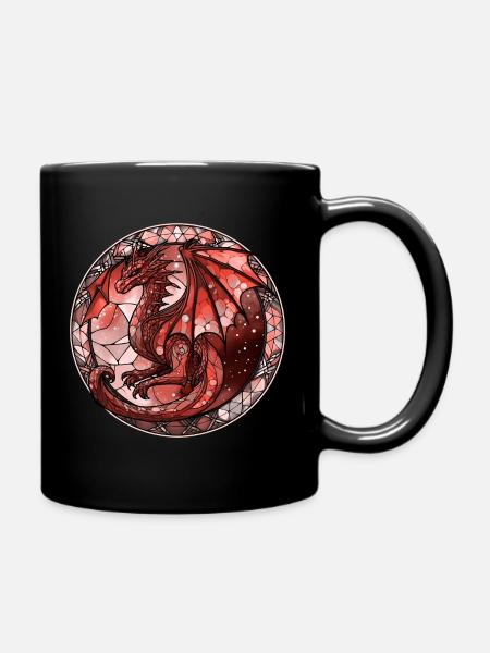 Rubin Dragon - Tasse einfarbig - Schwarz