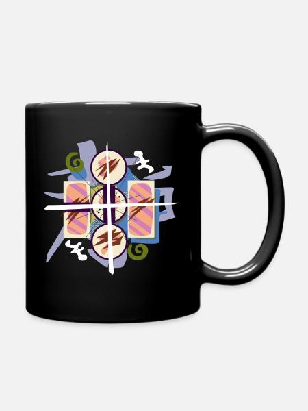 Abstrakt_Sushi - Tasse einfarbig - Schwarz