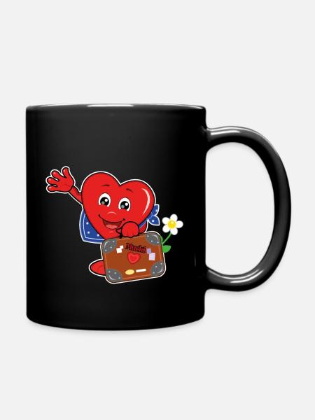 Mucki Urlaub - Tasse einfarbig - Schwarz