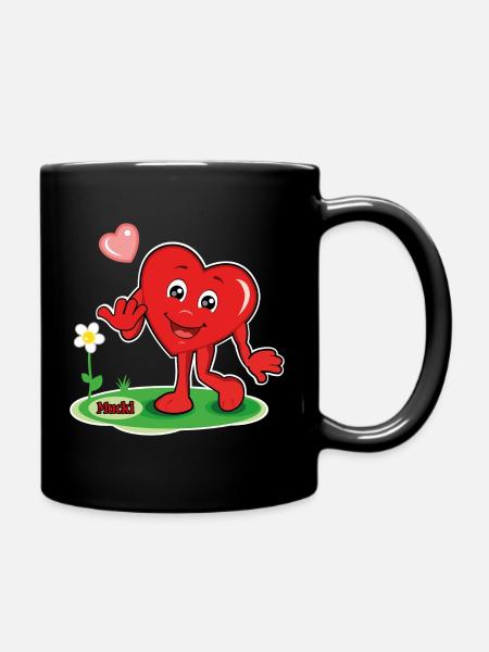 Mucki Kuss - Tasse einfarbig - Schwarz