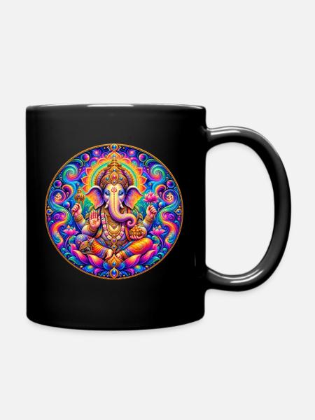 Ganesha - Tasse einfarbig - Schwarz