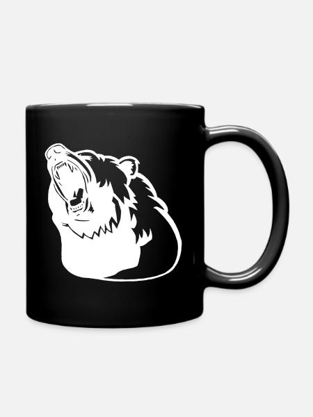 Das Erwachen des Eisbären - Tasse einfarbig - Schwarz