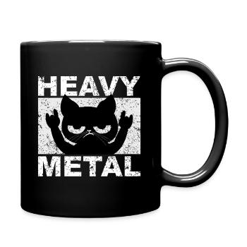 Heavy Metal Katze - Tasse einfarbig - Schwarz - Rechts