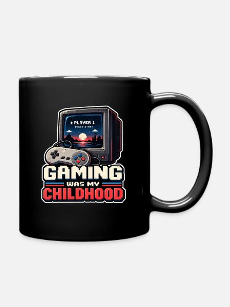 Gaming war meine Kindheit - Tasse einfarbig - Schwarz