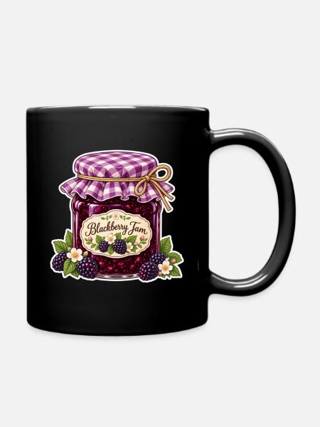 Selbstgemachte Marmelade Brombeere - Tasse einfarbig - Schwarz