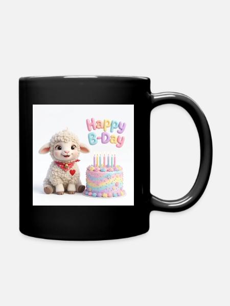 Lammy Happy B-day - Tasse einfarbig - Schwarz