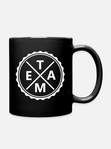 team_kreis- - Tasse einfarbig - Schwarz