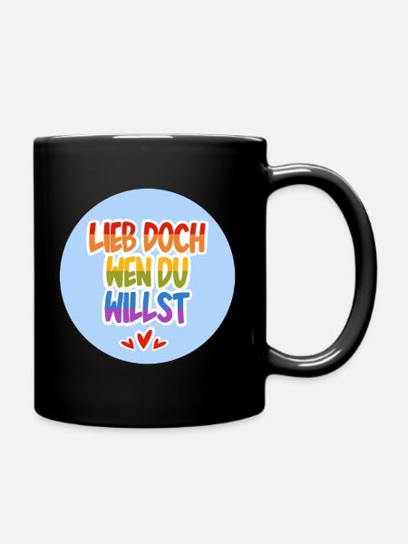Lieb_doch_wen_du_willst_hellblau - Tasse einfarbig - Schwarz