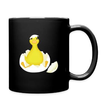 Küken frisch geschlüpft - Tasse einfarbig - Schwarz - Rechts