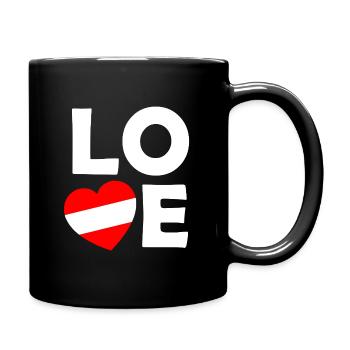 Austria Liebe-Design - Tasse einfarbig - Schwarz - Rechts