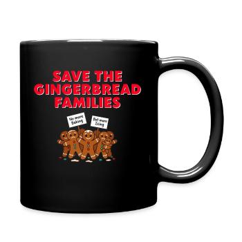 Save The Gingerbread Lustiges Weihnachts Motiv - Tasse einfarbig - Schwarz - Rechts
