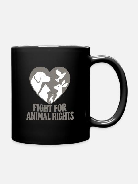 Fight For Animal Rights - Tasse einfarbig - Schwarz