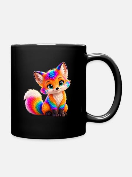 Der kleine Farbenfuchs - Tasse einfarbig - Schwarz