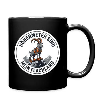 Trailrunning-Shirt Höhenmeter Steinbock - Tasse einfarbig - Schwarz - Rechts