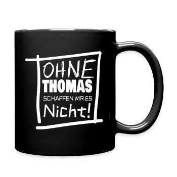 Vorname thomas - Tasse einfarbig - Schwarz - Rechts
