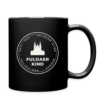 Fuldaer Kind Badge – Barockstadt Fulda - Tasse einfarbig - Schwarz - Rechts