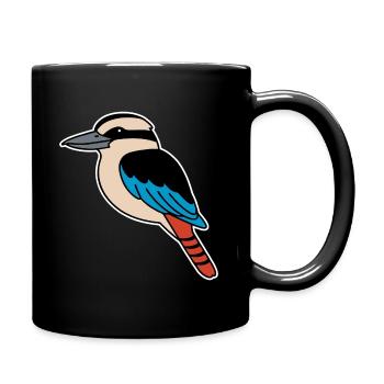 Kookaburra - Lachender Hans - Tasse einfarbig - Schwarz - Rechts