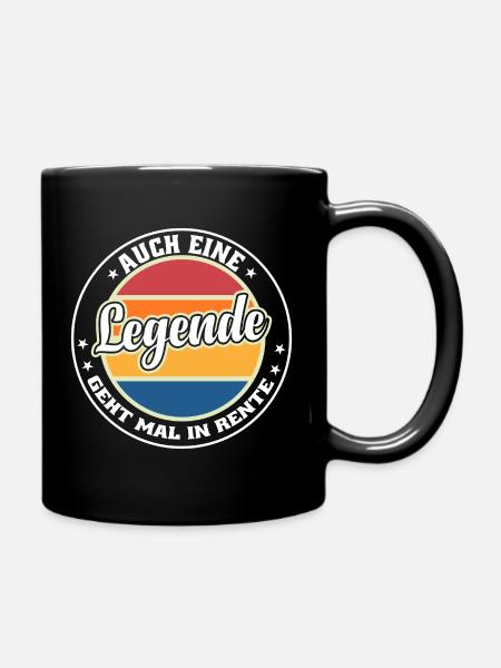 Legende Rente - Tasse einfarbig - Schwarz