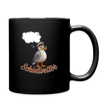 Schietwetter - Tasse einfarbig - Schwarz - Rechts