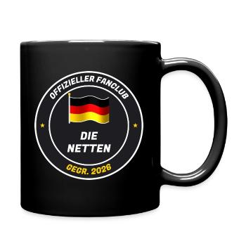 Offizieller Fanclub der Netten - gegr. 2026 - Tasse einfarbig - Schwarz - Rechts