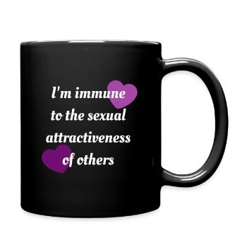 Asexuelle Immunität - Tasse einfarbig - Schwarz - Rechts