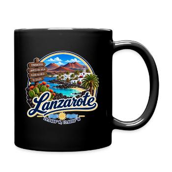 Lanzarote - Islas Canarias - Kanaren - Spanien - Tasse einfarbig - Schwarz - Rechts