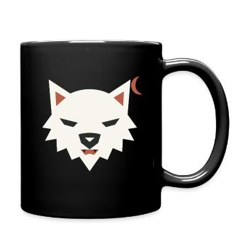 Halloween Werwolf Herren - Tasse einfarbig - Schwarz - Rechts