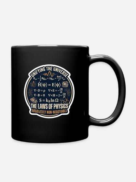 Physik Gesetze Sticker Universum - Tasse einfarbig - Schwarz